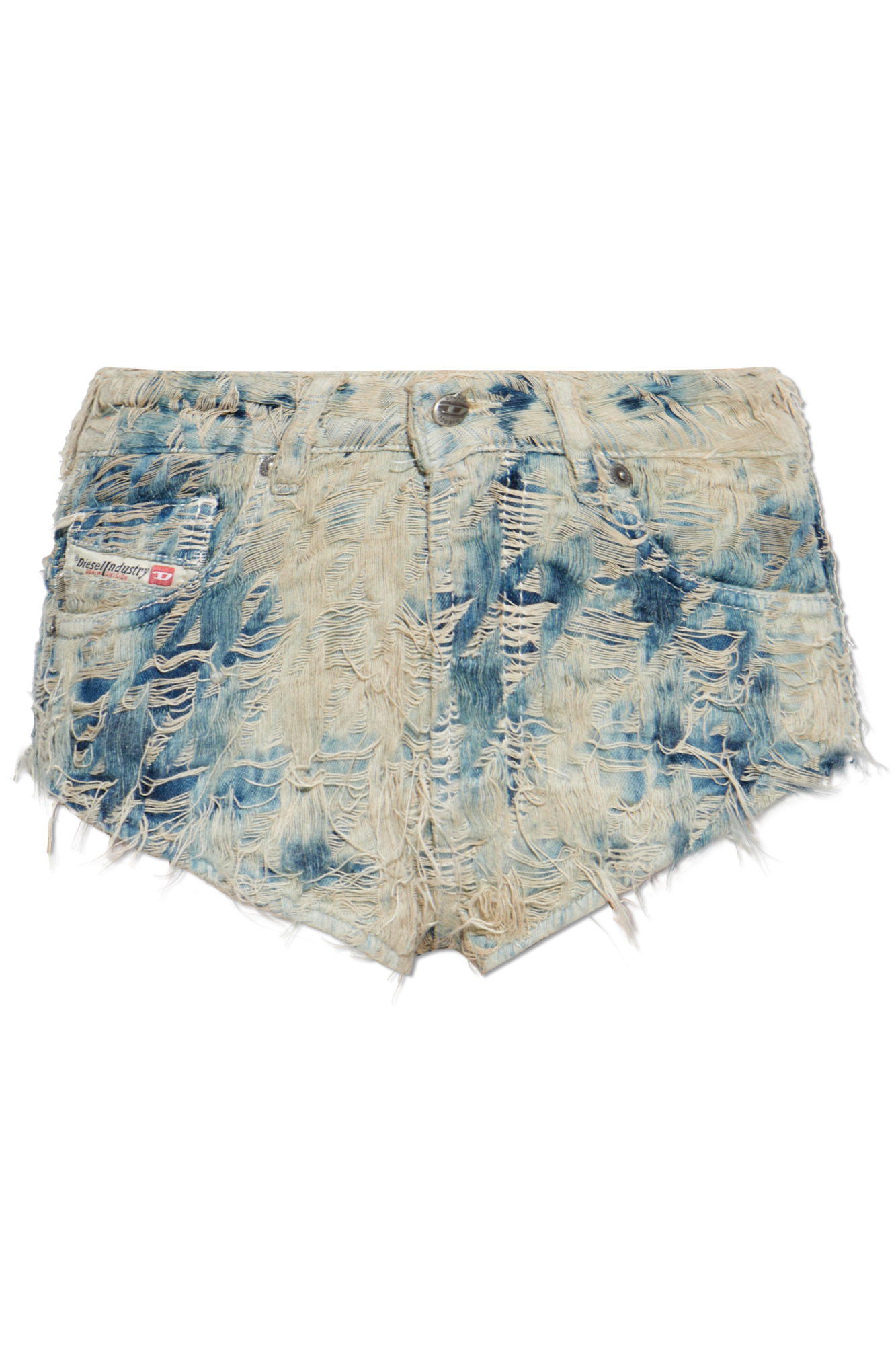 ショートパンツ DIESEL De jizz fsg denim shorts destroyed effect Blu Diesel 